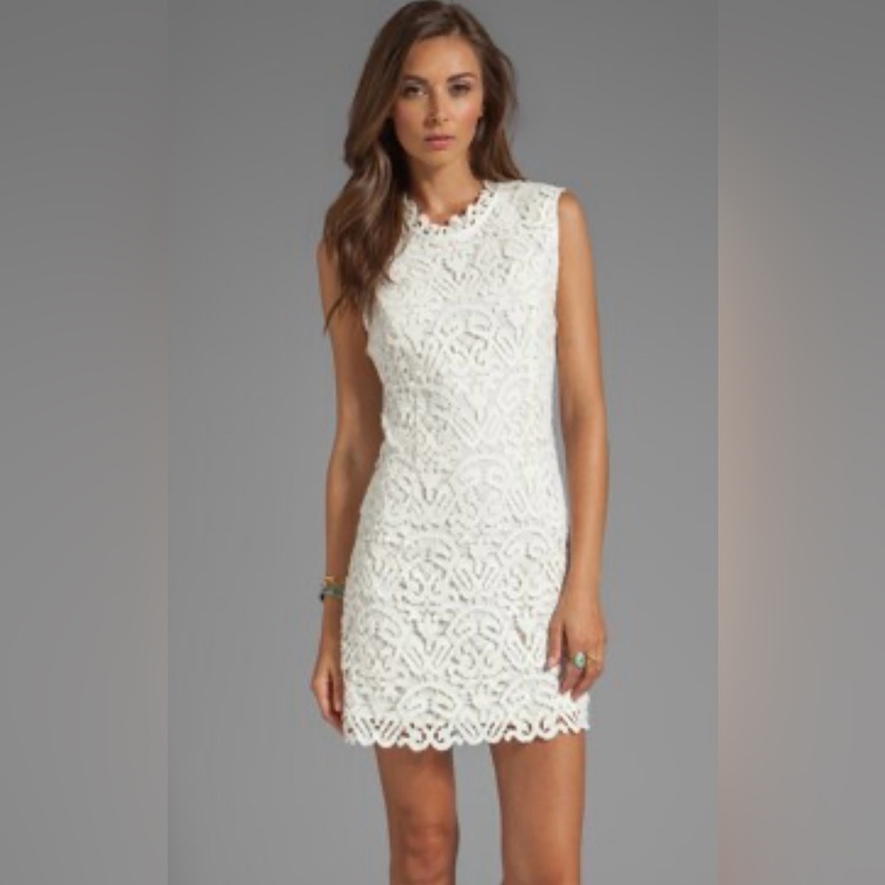 Dolce Vita Crochet Lace Dress in Snow White Size S